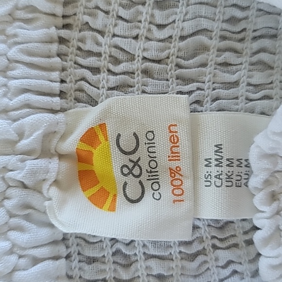 C&C California 100% Linen Top - Picture 2 of 3